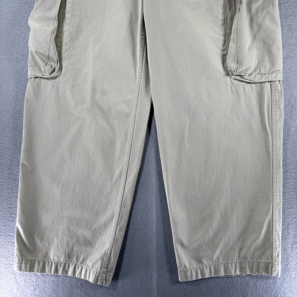 Vintage Gap Cargo Pants Men 36x30 Beige Straight Wide Leg Heavyweight Trendy 90s - Picture 4 of 15
